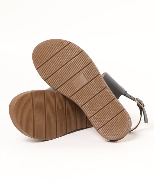 Samansa Mos2 blue（サマンサモスモスブルー）の「ワンストラップサンダル（サンダル・レディース・モカ/ブラック/キナリ・MEDIUM/LARGE）」の4枚目の写真