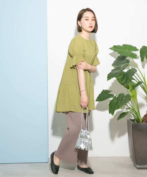 UR Lab.（アーバンリサーチラボ）の「UR Lab.　パフスリーブギャザーブラウス（シャツ/ブラウス・レディース・ラベンダー/イエロー系その他/ホワイト・FREE）」の6枚目の写真