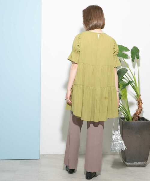 UR Lab.（アーバンリサーチラボ）の「UR Lab.　パフスリーブギャザーブラウス（シャツ/ブラウス・レディース・ラベンダー/イエロー系その他/ホワイト・FREE）」の7枚目の写真