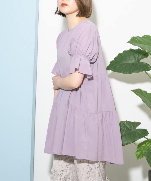 UR Lab.（アーバンリサーチラボ）の「UR Lab.　パフスリーブギャザーブラウス（シャツ/ブラウス・レディース・ラベンダー/イエロー系その他/ホワイト・FREE）」の9枚目の写真