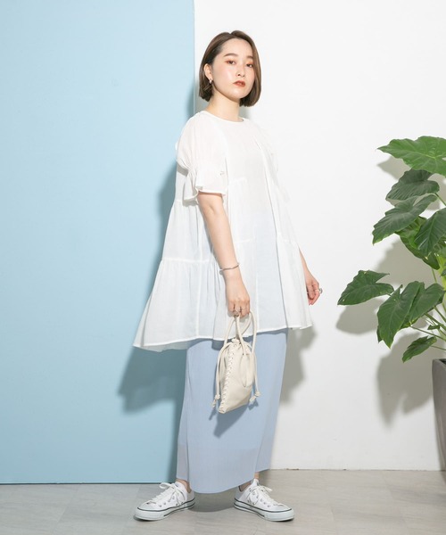 UR Lab.（アーバンリサーチラボ）の「UR Lab.　パフスリーブギャザーブラウス（シャツ/ブラウス・レディース・ラベンダー/イエロー系その他/ホワイト・FREE）」の13枚目の写真