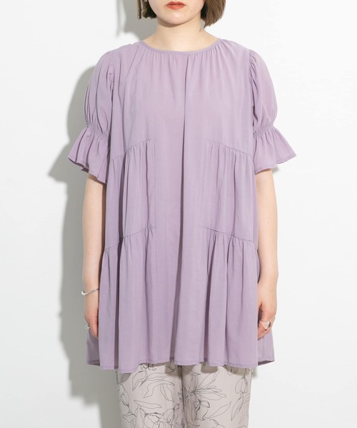 UR Lab.（アーバンリサーチラボ）の「UR Lab.　パフスリーブギャザーブラウス（シャツ/ブラウス・レディース・ラベンダー/イエロー系その他/ホワイト・FREE）」の14枚目の写真