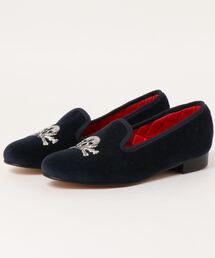 Tricker's VICTORIA /LEATHER SOLE / VELVET SLIPPER