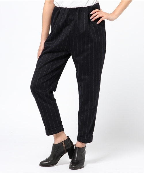 CIAOPANIC（チャオパニック）の「【Ciaopanic】ストライプウエストギャザーPTS（その他パンツ・レディース・ブラック/ネイビー/グレー/ワインレッド・SMALL/MEDIUM）」の3枚目の写真