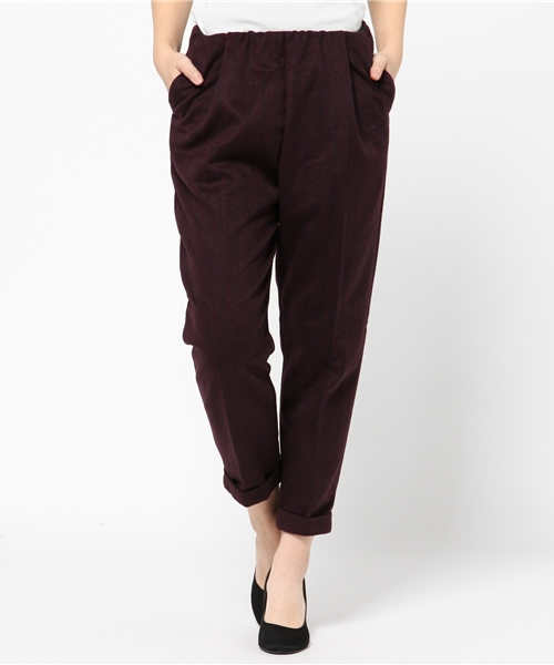 CIAOPANIC（チャオパニック）の「【Ciaopanic】ストライプウエストギャザーPTS（その他パンツ・レディース・ブラック/ネイビー/グレー/ワインレッド・SMALL/MEDIUM）」の4枚目の写真