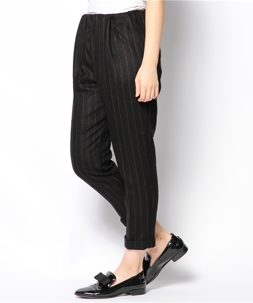 CIAOPANIC（チャオパニック）の「【Ciaopanic】ストライプウエストギャザーPTS（その他パンツ・レディース・ブラック/ネイビー/グレー/ワインレッド・SMALL/MEDIUM）」の5枚目の写真