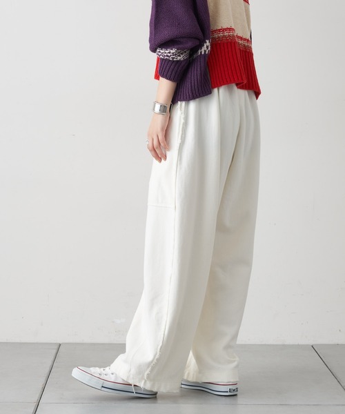 etsinta（エシンタ）の「【etsinta/エシンタ】カーブスウェットパンツ（スウェットパンツ・レディース・グレー/オフホワイト・ONE SIZE）」の5枚目の写真
