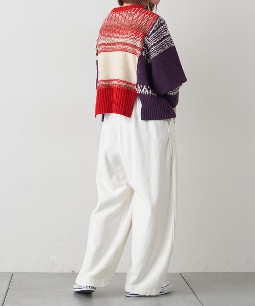 etsinta（エシンタ）の「【etsinta/エシンタ】カーブスウェットパンツ（スウェットパンツ・レディース・グレー/オフホワイト・ONE SIZE）」の10枚目の写真