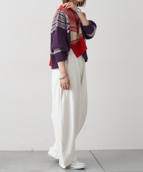 etsinta（エシンタ）の「【etsinta/エシンタ】カーブスウェットパンツ（スウェットパンツ・レディース・グレー/オフホワイト・ONE SIZE）」の11枚目の写真