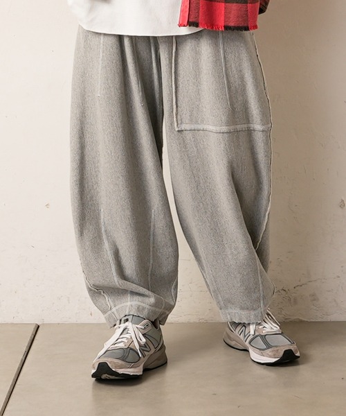 etsinta（エシンタ）の「【etsinta/エシンタ】カーブスウェットパンツ（スウェットパンツ・レディース・グレー/オフホワイト・ONE SIZE）」の12枚目の写真