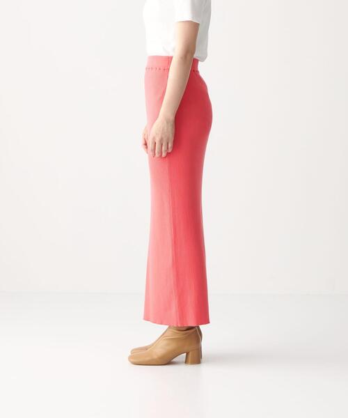 CITEN（シテン）の「＜CITEN（シテン）＞フォルム リブ ニット マキシ スカート（スカート・レディース・ダークグレー/ピンク・FREE）」の19枚目の写真