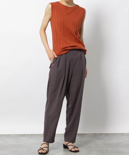 LAKOLE（ラコレ）の「コットンワイドリブスリーブレスTシャツ / 955470（Tシャツ/カットソー・レディース・ブラック/オレンジ系その他4/ナチュラル/ブラウン系その他/オリーブ/ネイビー・SMALL/MEDIUM）」の8枚目の写真