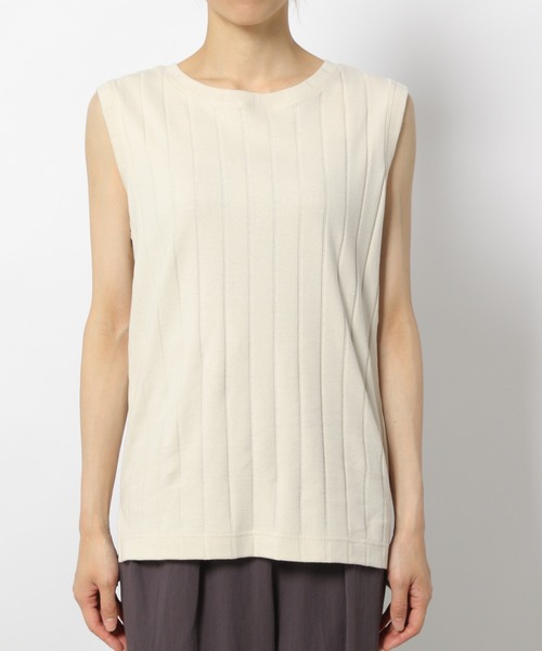 LAKOLE（ラコレ）の「コットンワイドリブスリーブレスTシャツ / 955470（Tシャツ/カットソー・レディース・ブラック/オレンジ系その他4/ナチュラル/ブラウン系その他/オリーブ/ネイビー・SMALL/MEDIUM）」の13枚目の写真