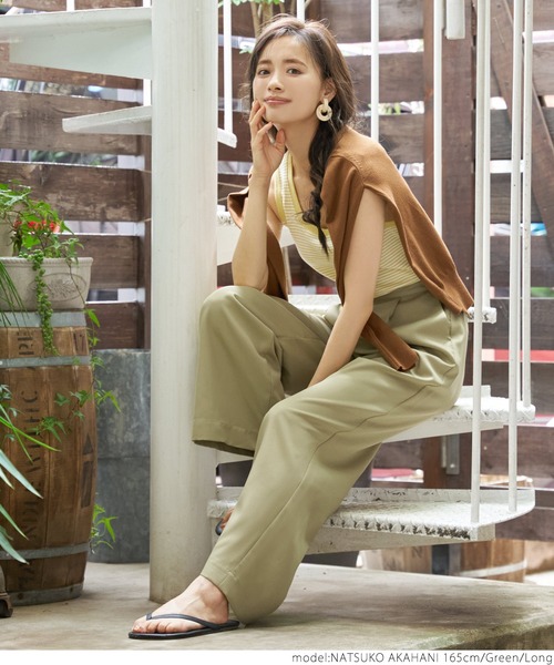 coca(coca)(コカ)の「ワイドパンツ(その他パンツ・レディース・ブラック/ベージュ/パープル/ブラウン/グリーン/マスタード・SHORT/LONG)」の8枚目の写真