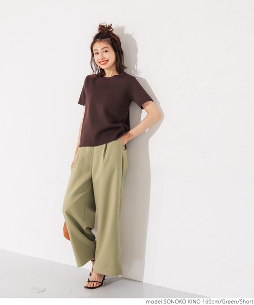 coca(coca)(コカ)の「ワイドパンツ(その他パンツ・レディース・ブラック/ベージュ/パープル/ブラウン/グリーン/マスタード・SHORT/LONG)」の10枚目の写真