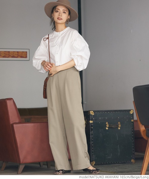coca(coca)(コカ)の「ワイドパンツ(その他パンツ・レディース・ブラック/ベージュ/パープル/ブラウン/グリーン/マスタード・SHORT/LONG)」の21枚目の写真