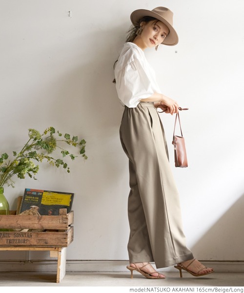 coca(coca)(コカ)の「ワイドパンツ(その他パンツ・レディース・ブラック/ベージュ/パープル/ブラウン/グリーン/マスタード・SHORT/LONG)」の22枚目の写真