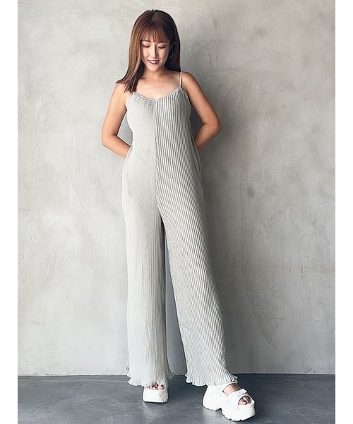 DURAS（デュラス）の「楊柳プリーツオールインワン（つなぎ/オールインワン・レディース・ブラック/ミント/モカ・FREE）」の17枚目の写真