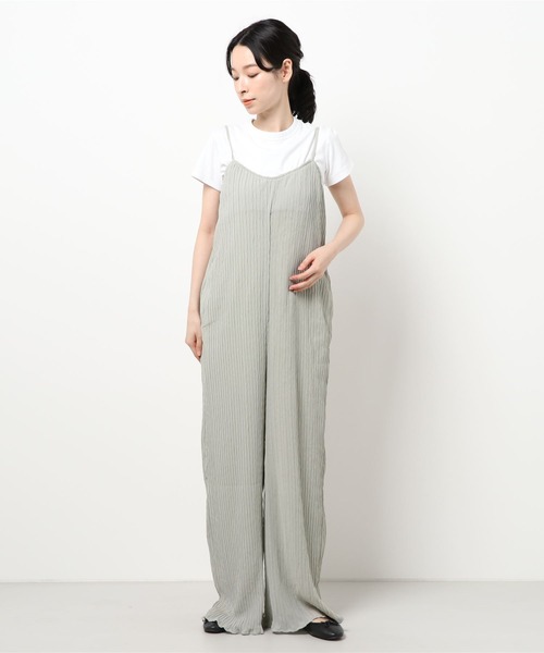 DURAS（デュラス）の「楊柳プリーツオールインワン（つなぎ/オールインワン・レディース・ブラック/ミント/モカ・FREE）」の16枚目の写真