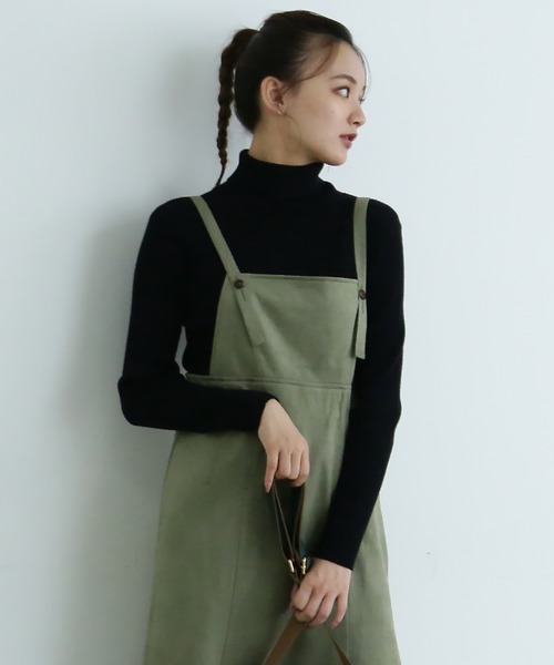 FREE'S MART（フリーズマート）の「◆ベーシックリブタートルニット（ニット/セーター・レディース・パープル/ブラウン/グリーン/ホワイト/ブラック・FREE）」の3枚目の写真