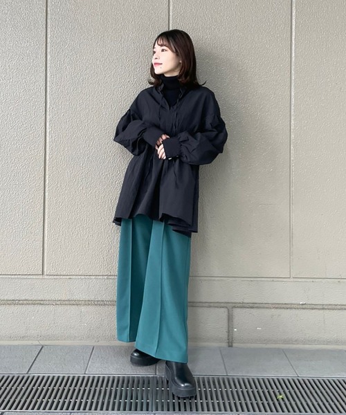 FREE'S MART（フリーズマート）の「◆ベーシックリブタートルニット（ニット/セーター・レディース・パープル/ブラウン/グリーン/ホワイト/ブラック・FREE）」の7枚目の写真