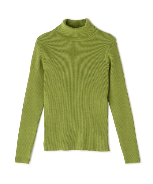 FREE'S MART（フリーズマート）の「◆ベーシックリブタートルニット（ニット/セーター・レディース・パープル/ブラウン/グリーン/ホワイト/ブラック・FREE）」の21枚目の写真