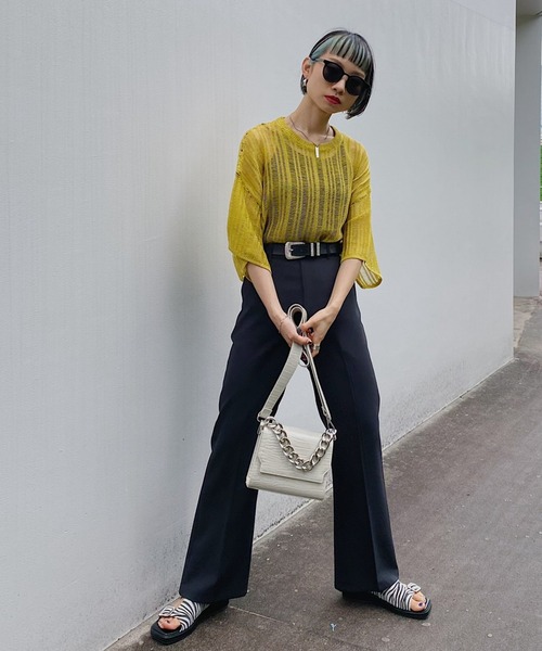 PAGEBOY（ページボーイ）の「クラシックスラックス2（スラックス・レディース・ブラック/オリーブ/グレイッシュベージュ/パープル系その他/ブルー系その他/オレンジ/ブルー系その他2/レッド系その他・SMALL/MEDIUM/LARGE/X-SMALL）」の13枚目の写真