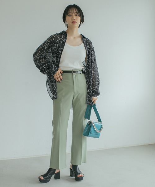 PAGEBOY（ページボーイ）の「クラシックスラックス2（スラックス・レディース・ブラック/オリーブ/グレイッシュベージュ/パープル系その他/ブルー系その他/オレンジ/ブルー系その他2/レッド系その他・SMALL/MEDIUM/LARGE/X-SMALL）」の9枚目の写真