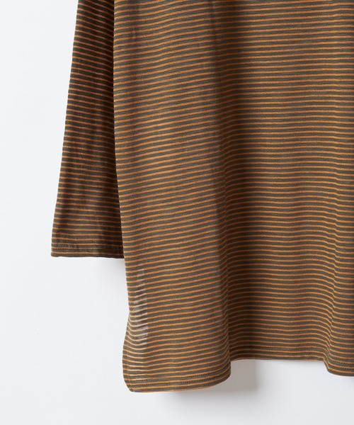 CIAOPANIC（チャオパニック）の「シアーボーダーロンT（Tシャツ/カットソー・レディース・カーキ/ネイビー/キナリ・FREE）」の18枚目の写真