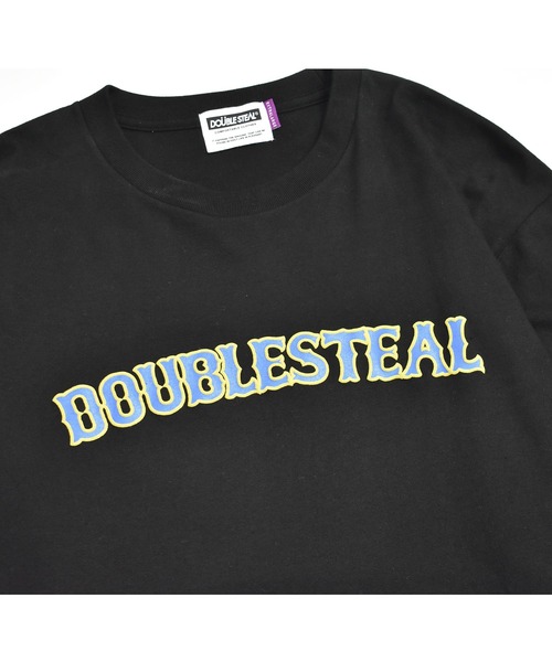 DOUBLE STEAL(ダブルスティール)の「ROUND LOGO 長袖Tシャツ(Tシャツ/カットソー・メンズ・ホワイト×パープル/ブラック×パープル/ブラック×ブルー/ホワイト×ブルー・MEDIUM/LARGE/X-LARGE/XX-LARGE)」の4枚目の写真