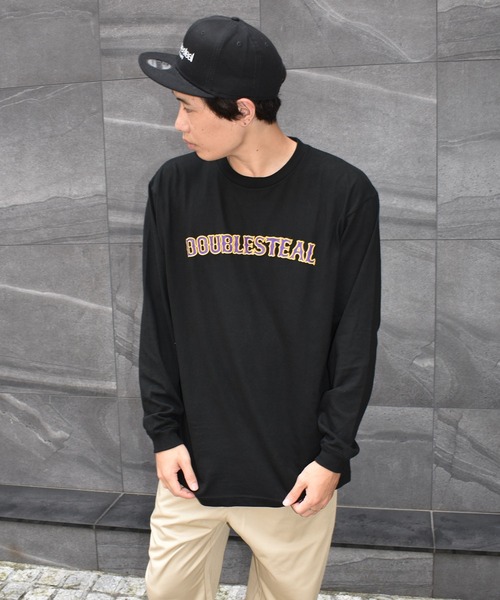 DOUBLE STEAL(ダブルスティール)の「ROUND LOGO 長袖Tシャツ(Tシャツ/カットソー・メンズ・ホワイト×パープル/ブラック×パープル/ブラック×ブルー/ホワイト×ブルー・MEDIUM/LARGE/X-LARGE/XX-LARGE)」の18枚目の写真