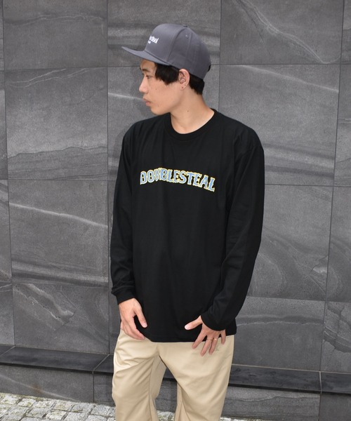 DOUBLE STEAL(ダブルスティール)の「ROUND LOGO 長袖Tシャツ(Tシャツ/カットソー・メンズ・ホワイト×パープル/ブラック×パープル/ブラック×ブルー/ホワイト×ブルー・MEDIUM/LARGE/X-LARGE/XX-LARGE)」の17枚目の写真