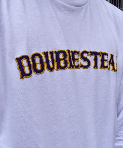 DOUBLE STEAL(ダブルスティール)の「ROUND LOGO 長袖Tシャツ(Tシャツ/カットソー・メンズ・ホワイト×パープル/ブラック×パープル/ブラック×ブルー/ホワイト×ブルー・MEDIUM/LARGE/X-LARGE/XX-LARGE)」の6枚目の写真