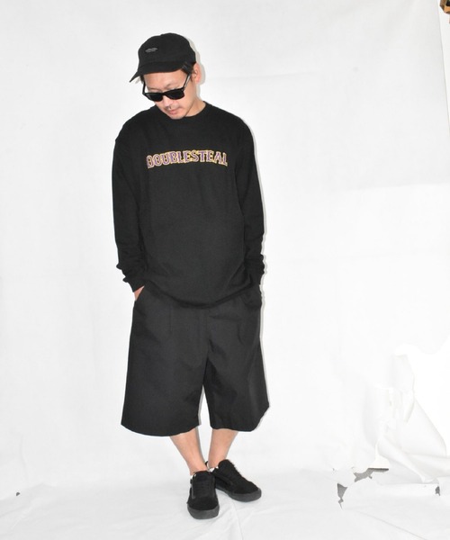 DOUBLE STEAL(ダブルスティール)の「ROUND LOGO 長袖Tシャツ(Tシャツ/カットソー・メンズ・ホワイト×パープル/ブラック×パープル/ブラック×ブルー/ホワイト×ブルー・MEDIUM/LARGE/X-LARGE/XX-LARGE)」の20枚目の写真
