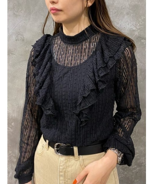 SLY（スライ）の「LUCAS HW TAPERED PT-E ハイウエストテーパード デニムパンツ（デニムパンツ・レディース・ベージュ・26inch/23inch/24inch/25inch）」の22枚目の写真