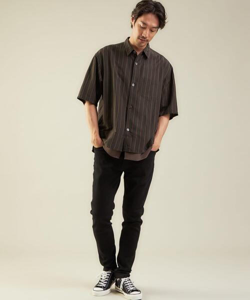 green label relaxing（グリーンレーベルリラクシング）の「OLT＜green label relaxing＞Cu/L/C レイヤード 半袖 シャツ（シャツ/ブラウス・メンズ・ネイビー/ダークブラウン/その他1/その他2/ベージュ・L/M/S）」の11枚目の写真