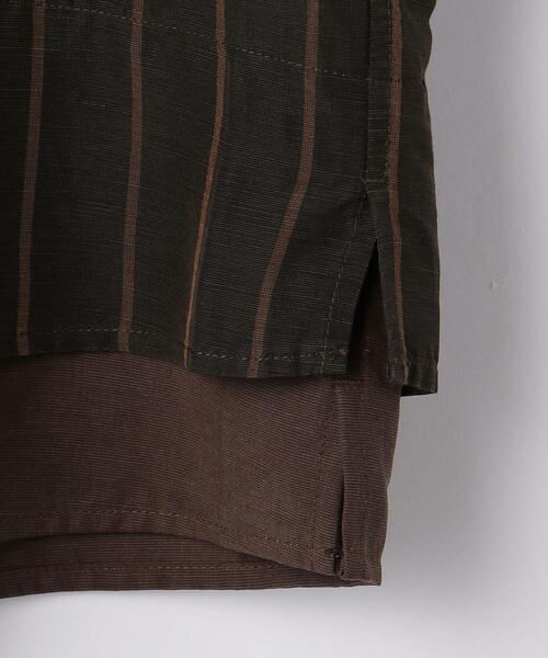 green label relaxing（グリーンレーベルリラクシング）の「OLT＜green label relaxing＞Cu/L/C レイヤード 半袖 シャツ（シャツ/ブラウス・メンズ・ネイビー/ダークブラウン/その他1/その他2/ベージュ・L/M/S）」の16枚目の写真