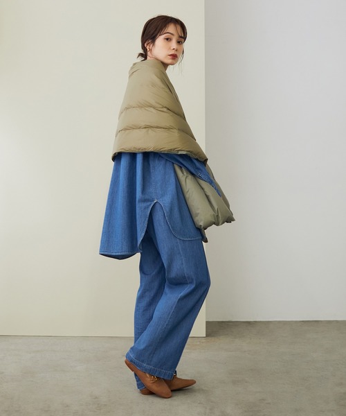 ROPE'（ロペ）の「【シリーズ】【TAION】別注ダウンケープ（その他アウター・レディース・チャコールグレー/カーキ/キナリ・FREE）」の8枚目の写真