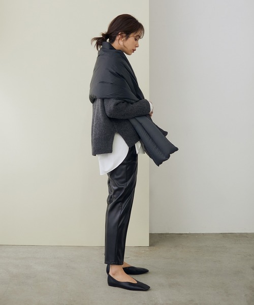 ROPE'（ロペ）の「【シリーズ】【TAION】別注ダウンケープ（その他アウター・レディース・チャコールグレー/カーキ/キナリ・FREE）」の6枚目の写真