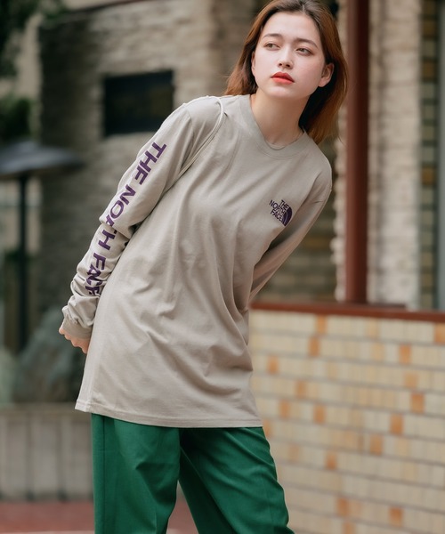THE NORTH FACE(ザノースフェイス)の「日本未発売 THE NORTH FACE/ザ・ノースフェイス M LS TNF Sleeve Hit Tee ロングスリーブTシャツ ワンポイント ブランドロゴ(Tシャツ/カットソー・メンズ・レッド/ベージュ/ブラック/モスグリーン/グレー/ネイビー/マスタード/ホワイト/ダークグレー/ブラック×グレー/ライトグレー/ホワイト系その他・XL/M/L/XXL/S)」の8枚目の写真