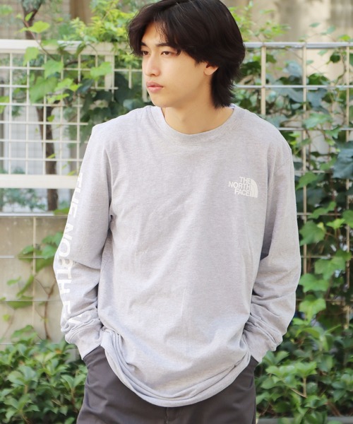 THE NORTH FACE(ザノースフェイス)の「日本未発売 THE NORTH FACE/ザ・ノースフェイス M LS TNF Sleeve Hit Tee ロングスリーブTシャツ ワンポイント ブランドロゴ(Tシャツ/カットソー・メンズ・レッド/ベージュ/ブラック/モスグリーン/グレー/ネイビー/マスタード/ホワイト/ダークグレー/ブラック×グレー/ライトグレー/ホワイト系その他・XL/M/L/XXL/S)」の5枚目の写真