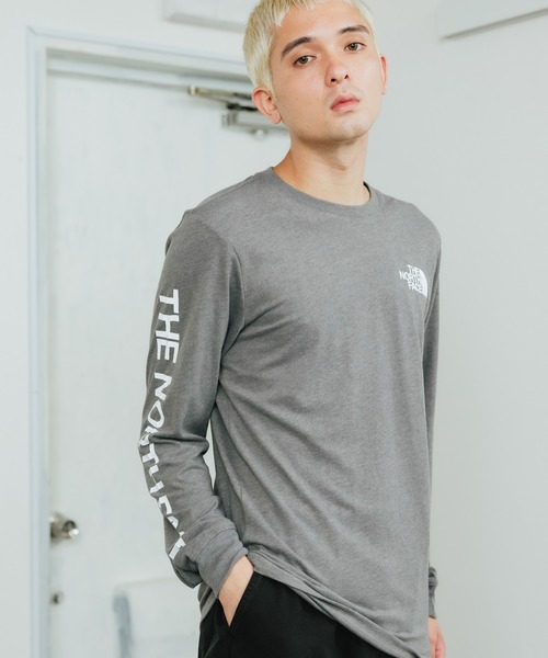 THE NORTH FACE(ザノースフェイス)の「日本未発売 THE NORTH FACE/ザ・ノースフェイス M LS TNF Sleeve Hit Tee ロングスリーブTシャツ ワンポイント ブランドロゴ(Tシャツ/カットソー・メンズ・レッド/ベージュ/ブラック/モスグリーン/グレー/ネイビー/マスタード/ホワイト/ダークグレー/ブラック×グレー/ライトグレー/ホワイト系その他・XL/M/L/XXL/S)」の7枚目の写真