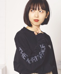 日本未発売 THE NORTH FACE/ザ・ノースフェイス M LS TNF Sleeve Hit Tee ロングスリーブTシャツ ワンポイント ブランドロゴ