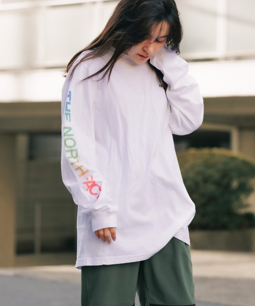 THE NORTH FACE(ザノースフェイス)の「日本未発売 THE NORTH FACE/ザ・ノースフェイス M LS TNF Sleeve Hit Tee ロングスリーブTシャツ ワンポイント ブランドロゴ(Tシャツ/カットソー・メンズ・レッド/ベージュ/ブラック/モスグリーン/グレー/ネイビー/マスタード/ホワイト/ダークグレー/ブラック×グレー/ライトグレー/ホワイト系その他・XL/M/L/XXL/S)」の15枚目の写真