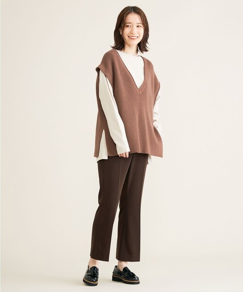 SHARE PARK（シェアパーク）の「【洗える】フレアパンツ（その他パンツ・レディース・ブラック系/ベージュ系/ダークブラウン系・0/1）」の8枚目の写真