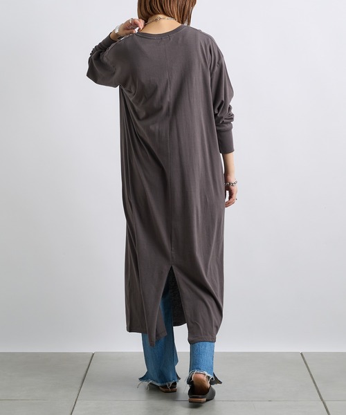 CIAOPANIC TYPY（チャオパニックティピー）の「クラックイーグルプリントワンピ（ワンピース・レディース・チャコールグレー/パープル/アイボリー・ONE SIZE）」の13枚目の写真