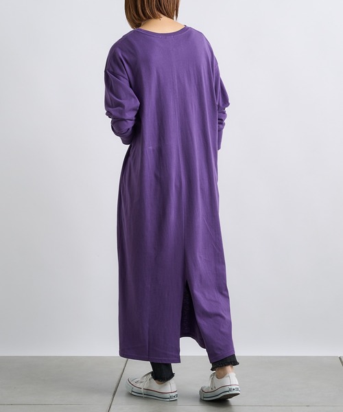 CIAOPANIC TYPY（チャオパニックティピー）の「クラックイーグルプリントワンピ（ワンピース・レディース・チャコールグレー/パープル/アイボリー・ONE SIZE）」の19枚目の写真