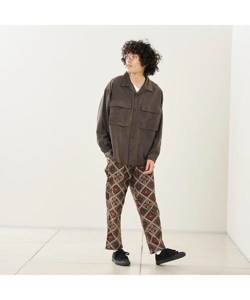 CPCM(シーピーシーエム)の「ピーチ起毛長袖CPOシャツ(シャツ/ブラウス・メンズ・サックスブルー/チャコールグレー/グレイッシュベージュ・MEDIUM/LARGE)」の9枚目の写真