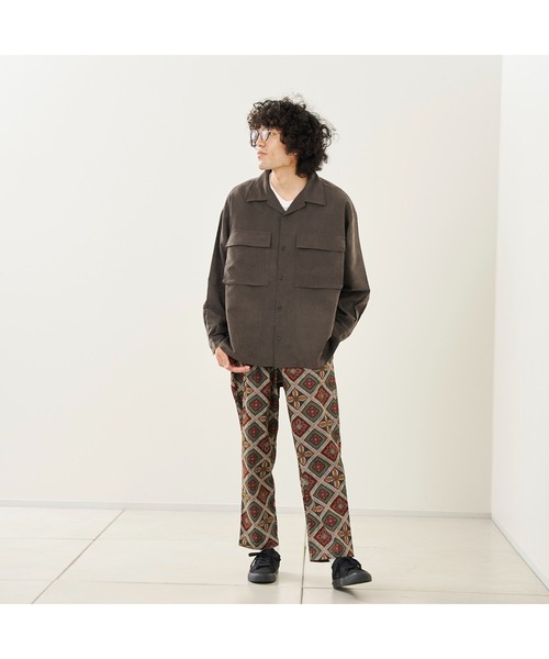 CPCM(シーピーシーエム)の「ピーチ起毛長袖CPOシャツ(シャツ/ブラウス・メンズ・サックスブルー/チャコールグレー/グレイッシュベージュ・MEDIUM/LARGE)」の10枚目の写真