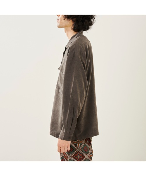 CPCM(シーピーシーエム)の「ピーチ起毛長袖CPOシャツ(シャツ/ブラウス・メンズ・サックスブルー/チャコールグレー/グレイッシュベージュ・MEDIUM/LARGE)」の15枚目の写真